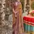 Mustard silk blend printed saree with unstitched blouse piece
