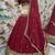 Red Sequins Georgette Bridal Lehenga Choli With Dupatta