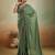 Olive georgette embellished saree with unstitched blouse piece