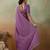 Purple georgette embellished saree with unstitched blouse piece