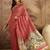 Pink chanderi bandhni saree with unstitched blouse piece