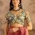 Pink chanderi bandhni saree with unstitched blouse piece