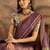 Mauve chanderi bandhni saree with unstitched blouse piece