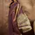 Mauve chanderi bandhni saree with unstitched blouse piece