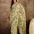 Pista silk blend cotton printed saree with unstitched blouse piece