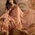 Pink silk cotton printed saree with unstitched blouse piece