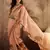 Pink silk blend cotton printed saree with unstitched blouse piece