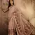 Lilac silk blend cotton printed saree with unstitched blouse piece