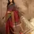 Multi color tussar silk blend bandhni saree with unstitched blouse piece