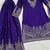 Purple Embroidered Chinon Function Wear Palazzo Suit
