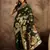 Bottle green organza zari woven saree with unstitched blouse piece