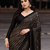 Black Color All Over Sequence Work Georgette Saree