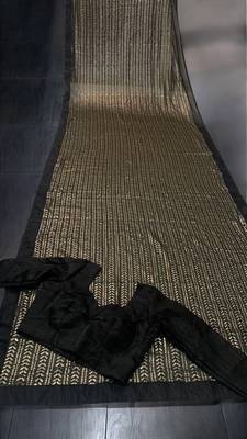 Black Color All Over Sequence Work Georgette Saree 4