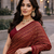 Maroon Color All Over Sequence Work Georgette Saree