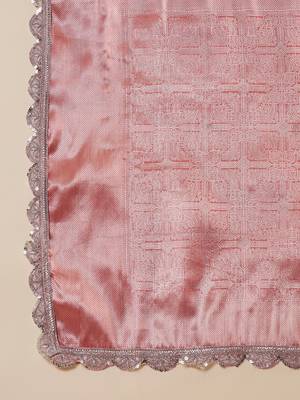 pink silk blend blend zari saree with unstitched blouse piece 5