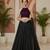 Black partywear Lehenga set with Halter Blouse and dupatta