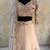 Light Peach Color Embroidery Sequins Work Faux Georgette Lehenga Choli Dupatta Set