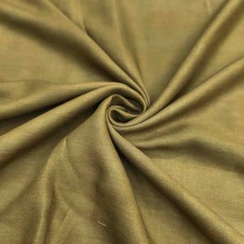 Beige cotton silk embellished unstitched dress material 4