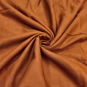 Mustard cotton silk embellished unstitched dress material 4