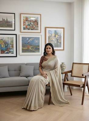 white soft rangoli silk saree with embroidery work 2