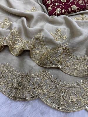 white soft rangoli silk saree with embroidery work 4