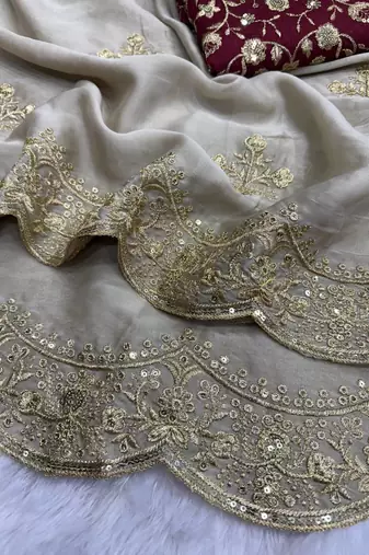 white soft rangoli silk saree with embroidery work