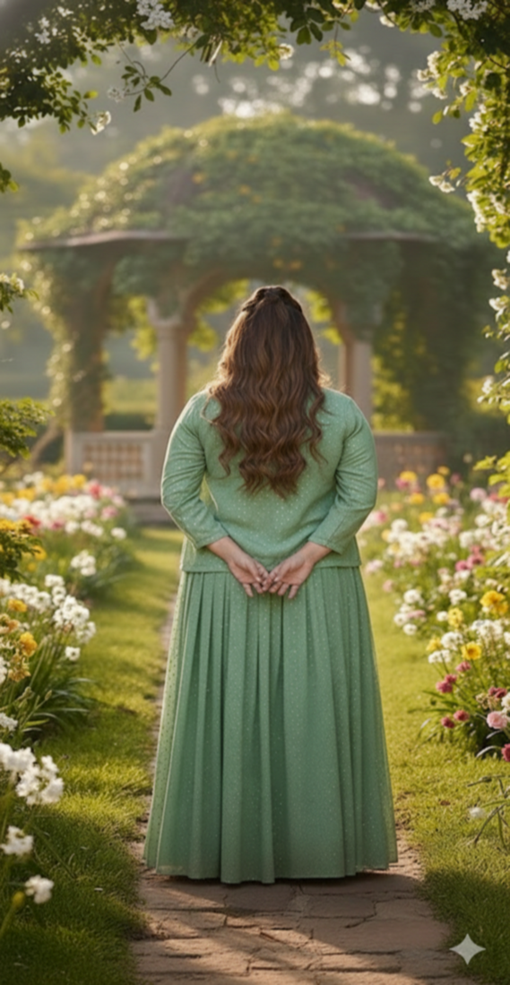 Mint Green Lehenga Set with jacket