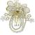 Gold plated crystal beaded embellished comb hair pin