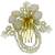 Gold plated crystal beaded embellished comb hair pin