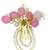 Silver plated crystal beaded embellished pink comb hair pin