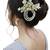 Gold plated crystal beaded embellished light green comb hair pin