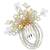Gold plated crystal beaded embellished pink comb hair pin