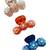 Set of 3 multicolor floral cz embellished hair clutchers