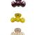 Set of 3 multicolor floral cz embellished hair clutchers