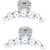 Set of 2 white beaded cz claw clutchers