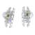 Set of 2 white beaded cz claw clutchers