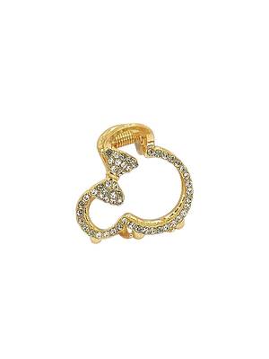 Set of 3 multitone cz metal claw clip 5