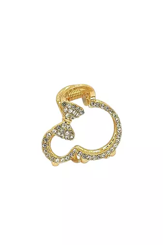 Set of 3 multitone cz metal claw clip