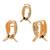 Set of 3 rose gold plated cz metal claw clip