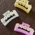 Multicolor pastels set of 3 embellished hair claw