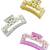 Multicolor pastels set of 3 embellished hair claw