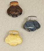 Set of 3 multicolor shell shaped hair claw clutcher