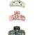 Set of 3 multicolor marble print hair claw clutcher