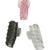 Set of 3 multicolor marble print hair claw clutcher