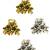 Set of 4 multi tone floral design metal hair claw clip