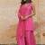   pink embroidered viscose silk kurta set with dupatta