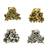 Set of 4 multi tone leaf design metal hair claw clip