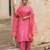  pink viscose silk kurta set with dupatta