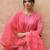   pink viscose silk kurta set with dupatta
