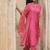   pink viscose silk kurta set with dupatta